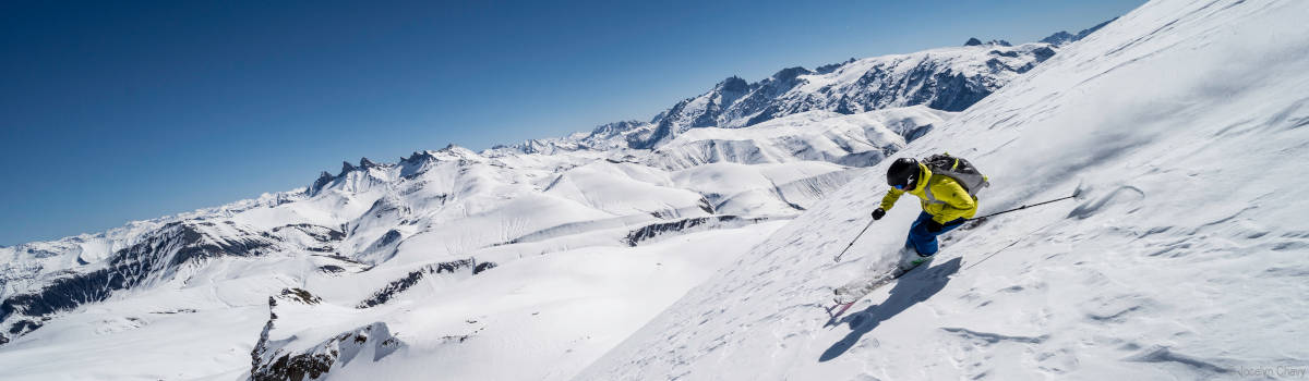 ski freeride à l'alpe d'huez en isère jocelyn chavy
