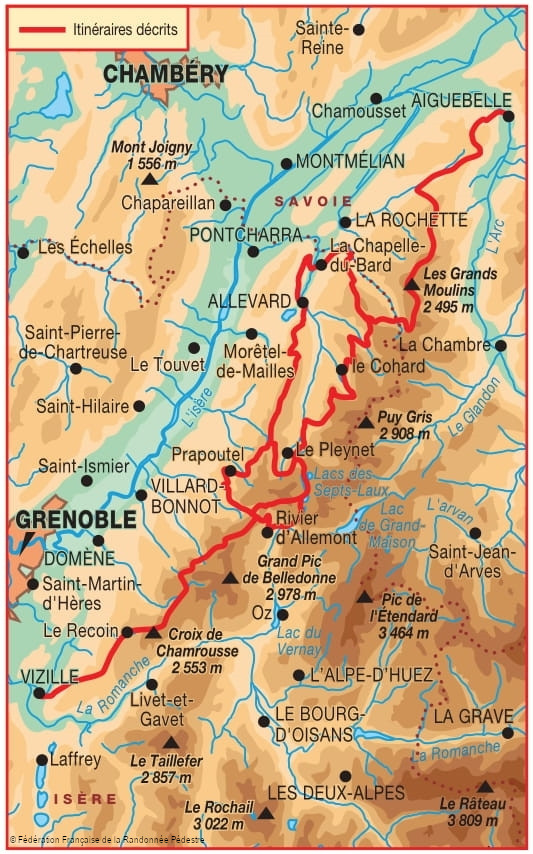 carte-haute-traversée-de-belledonne-isere-savoie-randonnée
